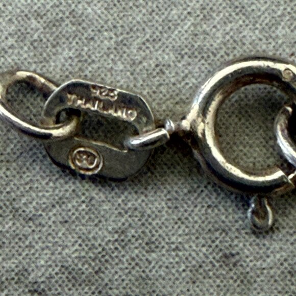 Vintage Theda .925 Sterling Marcasite Open Heart Pendant Necklace with 16" Chain - Picture 7 of 8